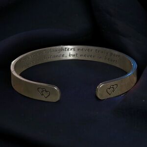 Mother, Daughter long distance cuff bracelet